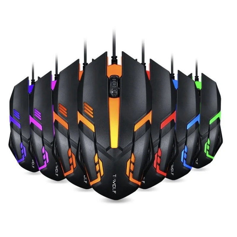 Alfa Mouse Gamer Usb 3200dpi Led Rgb Com Fio JX-M20