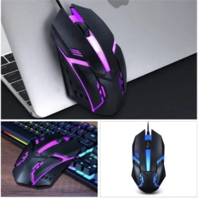 Alfa Mouse Gamer Usb 3200dpi Led Rgb Com Fio JX-M20