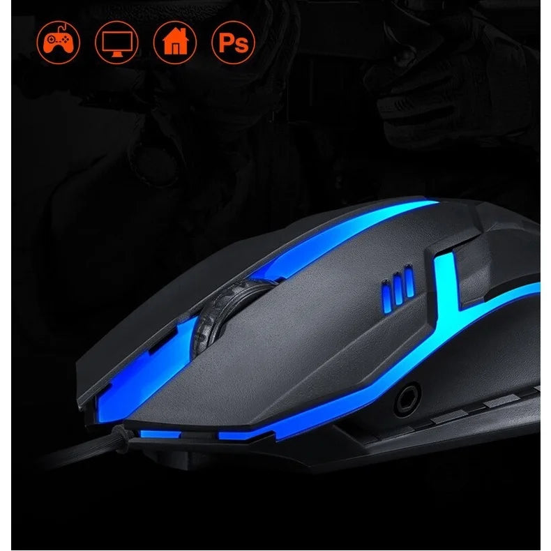 Alfa Mouse Gamer Usb 3200dpi Led Rgb Com Fio JX-M20